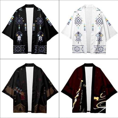 Anime Final Fantasy XIV Cosplay Costume Summer New Yukata Kimono Cloak Haori Men Women Student Cardigan Coat Tops