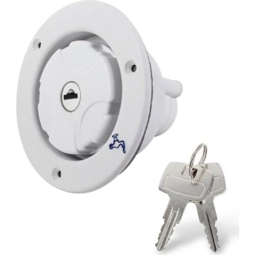 RV Water Inlet Cover With Lock Water Intake Hatch Cover Lockable RV Trailer Hatch Cover Parts With Keys Accessories