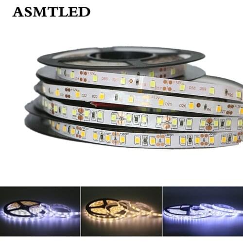 5M 2835 LED Strip light belt DC12V Flexible Home Decoration Lights LED Tape 60leds/m 120leds/m IP65 Waterproof White/Warm White