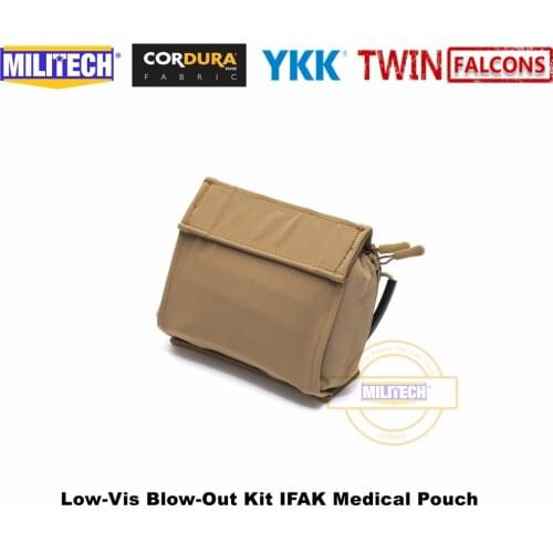 MILITECH TWINFALCONS TW 500D Delustered Cordura Molle Low-Vis Blow-Out Kit IFAK Medical Storage EMT Hunting Camping Quick Pouch