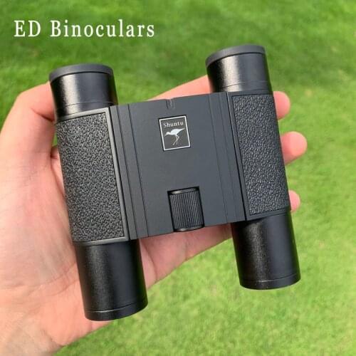 Powerful Shuntu 10X25 ED Binoculars SMC Coating Waterproof Bak4 Prism Optics Folding Telescope for Camping Hunting tourism