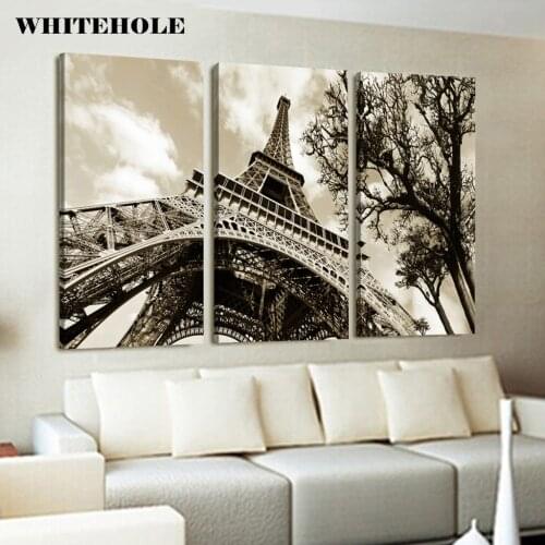 Wall Art Canvas Painting Posters and Prints,Paris Eiffel Tower Posters Landscape Wall Art Pictures For Living Room Home Decor