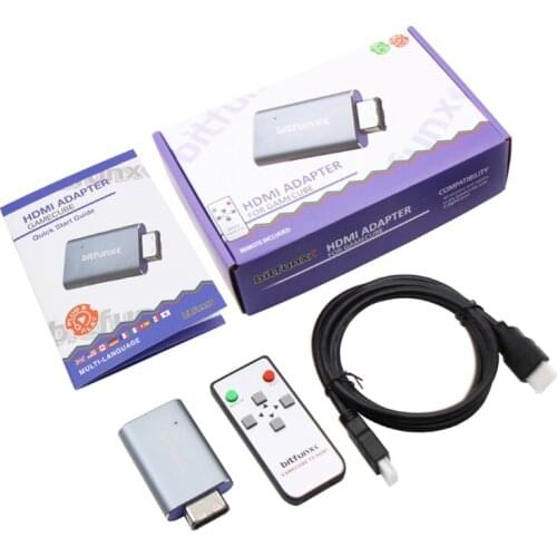 NGC HDMI-compatible Converter Bitfunx HDMI-compatible Line Doubler Adapter Converter for Ninten-do 64 N64 SNES SFC NGC