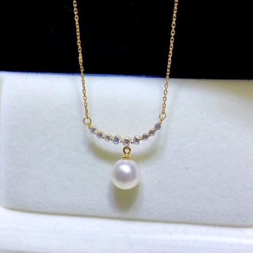 New Arrival 925 Sterling Silver Necklace Chain with Pendant Mountings Findings Jewelry Parts Fittings Accessories for Pearls