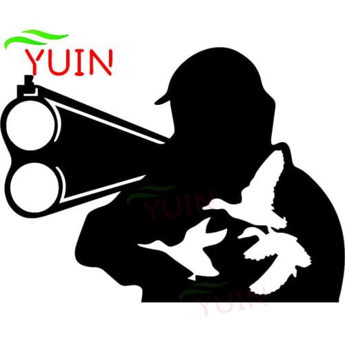 Hunter Wild Duck Hunting Car Sticker Car Window Decoration Fashion PVC Waterproof Sunscreen Decal Black/White/Red/Laser/Silver