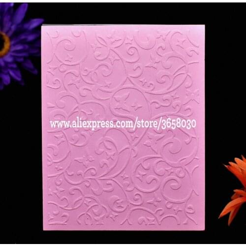 Leaves Butterfly Plastic Embossing Folder For Scrapbook DIY Album Card Tool Plastic Template 12.1x15.3cm 8071035