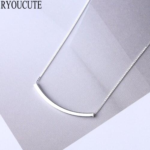 New Arrivals Silver Color Line Necklaces Pendants for Women Wedding Jewelry