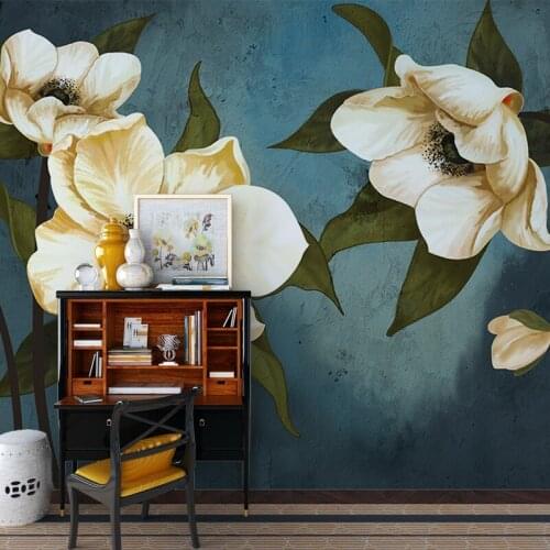 Dropship Colomac Floral Wallpaper Gardenia Garden Wall Painting Wall Mural 3d Wallpaper for Bedroom Walls Murales Para Pared