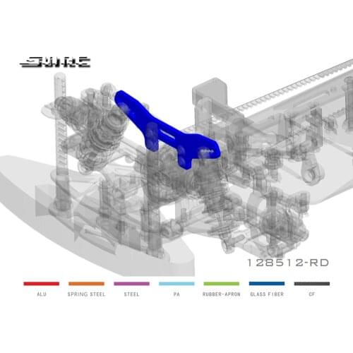 SN-RC 128512-RD 1:10 RCAccessories FRONT SHOCK TOWER-2.5mm RD(1)