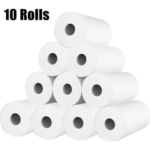10 Rolls White Kid Camera Wood Pulp Thermal Paper Instant Print Replacement Part Q1JC