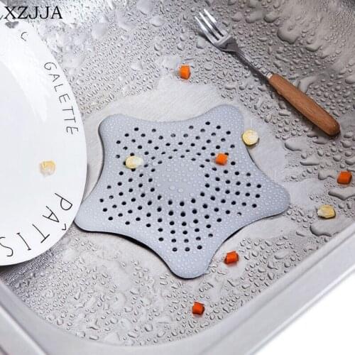 Star Shape Bathroom Hair Stoppers Catcher Basin Outfall Drain Cover Kitchen Sink Strainer Stopper Plug Sink Filtre Evier Drainer