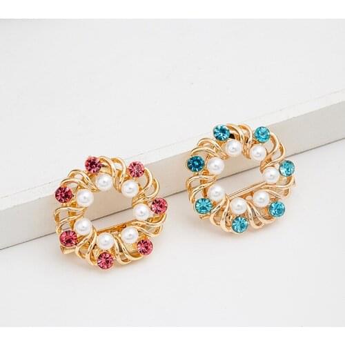 High Grade Crystal Round Flower Brooch For Women Girls Geometric Rhinestone Wedding Scarf Pins Badge Jewelry Party Gifts