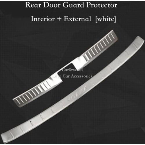 For 2015 2016 Suzuki Vitara Rear Bumper Protector Sill Trunk Guard Cover Plate Cover Trim Stainless Steel Car Styling Accessory