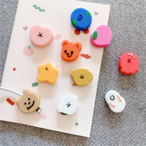 USB Cable Bite Cable Protector Data Line Protective Case Wire Protector Cord Winder Cover For iPhone Charging Cable