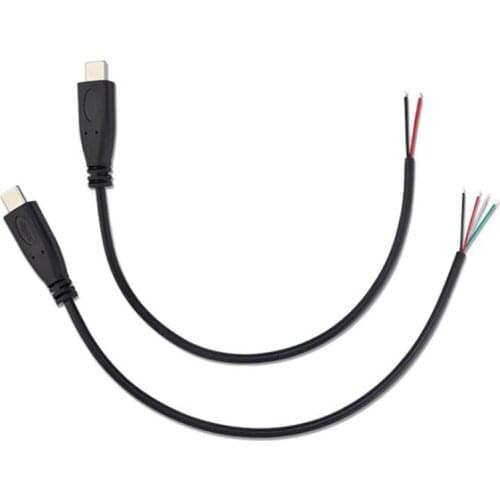 1pcs/5pcs 25cm USB 2.0 Type-C Power Supply Extension Wire Cable Charger Connector Male Female Plug 2-pin 4-pin Data line
