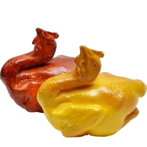 Gresorth 2 Pack Fake Roast Chicken Artificial Poached Chicken & Salt-baked Chicken for Home Party Halloween Decoration