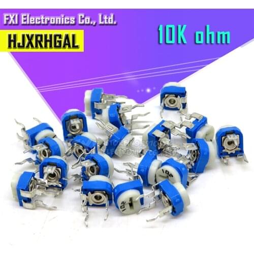 20PCS RM065 RM-065 10K ohm 103 RM065-103 Trimpot Trimmer Potentiometer variable resistor