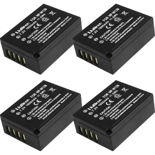 4Pcs 1800mAh NP-W126 NP W126 Battery for Fuji X-Pro1 XPro1 X-T1 XT1,HS30EXR HS33EXR X PRO1