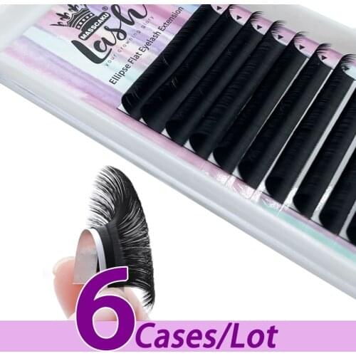 6pcs/lot Outstanding Quality Soft Matte Black C/D curl New style Lash Extensions Private Label Mink Eyelashes and Packging