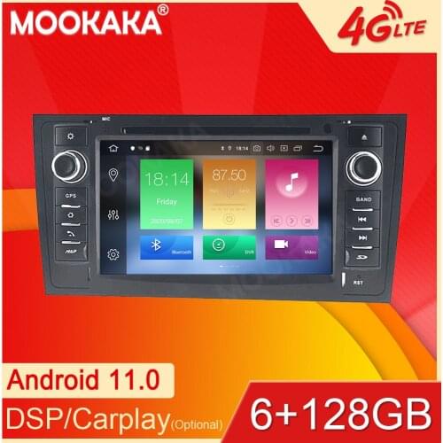 Android 11 6+128GB For AUDI A6 1997-2004 Car GPS Navigation Streaming Media Multimedia Player Head Unit Auto Radio Stereo