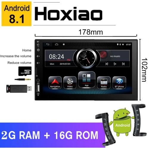 Car Android 8.1 7" 2Din Radio GPS Navigation Bluetooth Multimedia Player for Nissan Toyota Honda VW Hyunda TV FM AM Car Player