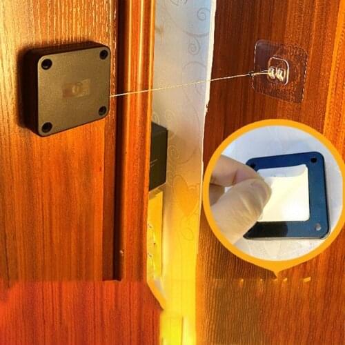 Punch-free Automatic Sensor Door Closer Automatically Close Buffer Household Closing Spring Iron Door Handy Artifact