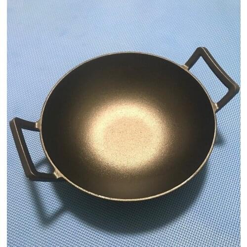 31.5cm diameter Cast iron wok not stick pot