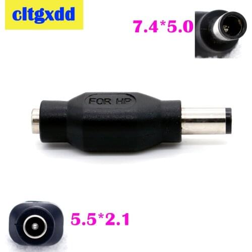 Cltgxdd 1pcs DC 5.5 2.1mm Female to 7.4*5.0 mm plug AC DC Power Plug Connector Adapter for HP Laptop