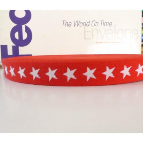 27 Yards 3/4" 20mm RED Color Star Print Underwear Elastic Tape