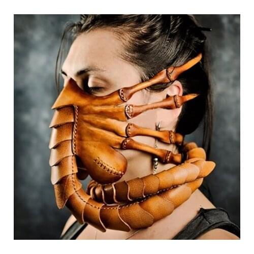 Halloween Horror Scorpion Mask Latex Cosplay Prop for Party Headgear Cosplay Terror Mask Scorpion Animal Natural Rubber Latex