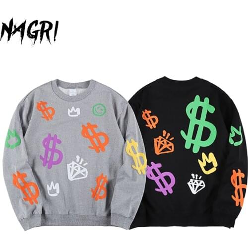 NAGRI Men Hip Hop Graphic Hoodies Streetwear Saint Jesus Painting Pullover Crewneck Sweatshirt Retro Vintage Black White Hoodie