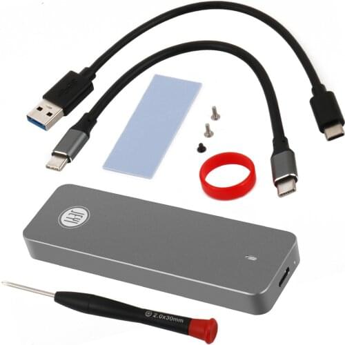 JEYI SuperCar Aluminium TYPEC3.1 Mobile SSD Box Optibay SSD Case TYPE C3.1 JMS583 m2 USB3.1 M.2 PCIE SSD U.2 PCI-E SATA