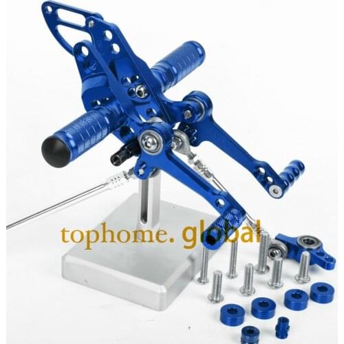 For DUCATI STREETFIGHTER 848 1100 CNC Foot Pegs Blue Rear Set Footpeg Rearset