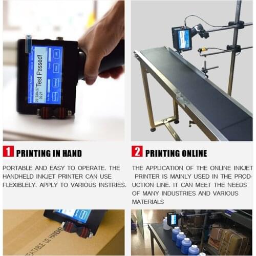 Laser Factory Price 600dpi 12.7mm Handheld Inkjet Printer for eggs plastic bottle metal glass