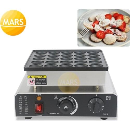 25 Holes Poffertjes Machine Mini Pan Cake Maker Non Stick Pancake Mold Dutch Poffertjes Grill Electric Waffle Making Iron Plates