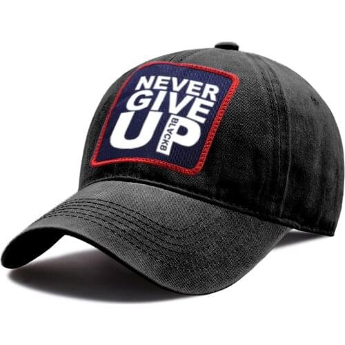 Never Give Up Fashion Print Baseball Caps Unisex Outdoor Snapback Hat Breathable Casual Riding Hats Cotton Sports Tactical Cap