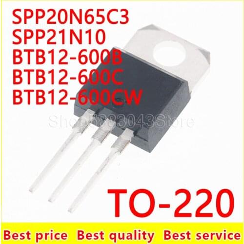 10piece)100% New SPP20N65C3 SPP21N10 BTB12-600B BTB12-600C BTB12-600CW TO-220 Chipset