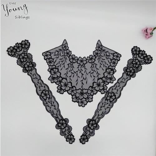New arrive Embroidery Applique Fabric DIY Lace Trim Lace Collar Sewing Neckline Tulle Dress Decorate Accessory Craft Supplies