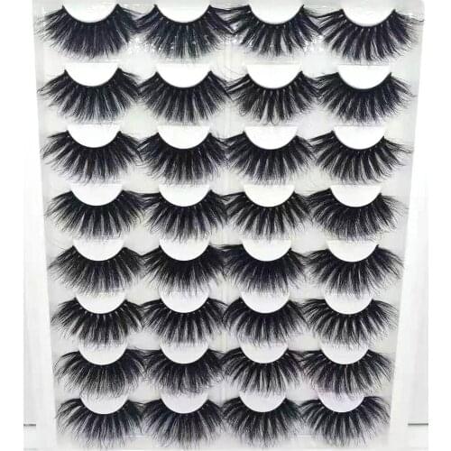 NEW Lashes 5/16 Pairs Fluffy 3D Faux Mink Eyelashes Soft Wispy Volume Natural long Cross False Eyelashes Eyelashes Extension