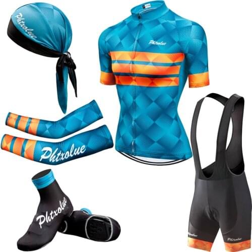 Phtxolue Women Cycling Clothing Cycling Wear Mountain Bike Clothes Bicycle Clothing MTB Bike Cycling Suit Pro Cycling Jersey Set
