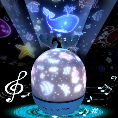 D2 Night Light Projector Starry Sky Projector Rotating Music Bedroom Decor Night Lamp Childrens Night Light Kids Gift