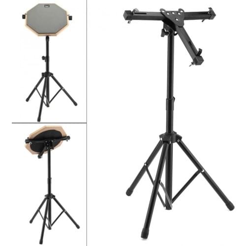 Aluminum Alloy Adjustment Foldable Three-legged Floor Drum Stand Holder Cymbal Stand for 10-12 Inch Dumb Drum