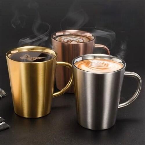 NorthernEurope Ins Industry Style Stainless Steel Coffee Milk Beer Cup Cold Water Drinks Cup Household Office Use Gargle Cup