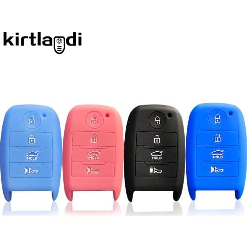 Silicone Key Case Cover Holder for Kia Optima Rio GT Line X Prime K4 K5 Sorento Cerato 3 4 Button Car Key Cover Accessories Cap