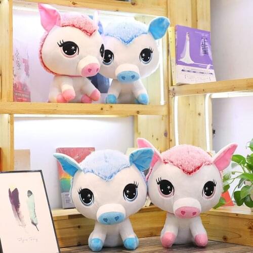 Pretty 35cm plush lovely Piggy Favorite Pillow Baby soothing doll good quality home decoration christmas festival gift for kid