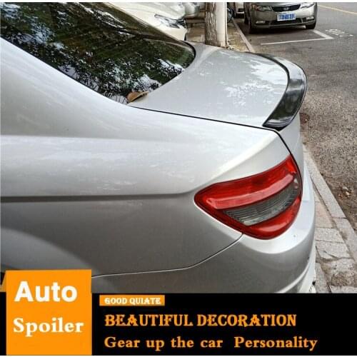 For Benz W204 C260 C200 C180 C300 Spoiler Sport ABS Plastic Material Car Rear Wing Trunk Rear Spoiler Fit 2008/09/2010/13/2014