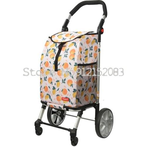 Universal Wheel Portable Grocery Shopping Cart, Folding Trolley Cart, Grocery Shopping Cart, Small Cart Shopping Cart, Home Elde