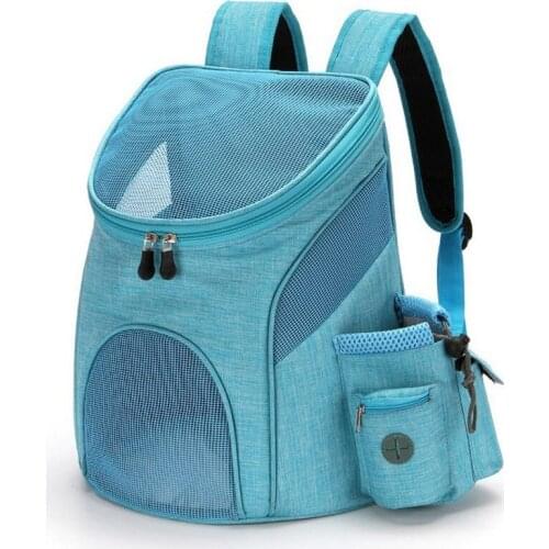 Portable Mesh Dog Bag Breathable Dog Backpack Large Capacity Cat Carrying Bag Portable Outdoor Travel Pet Carrier