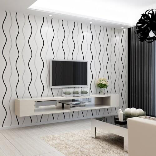 Wellyu Selling modern simple curve stripes wallpaper living room bedroom sofa TV background wallpaper explosion models