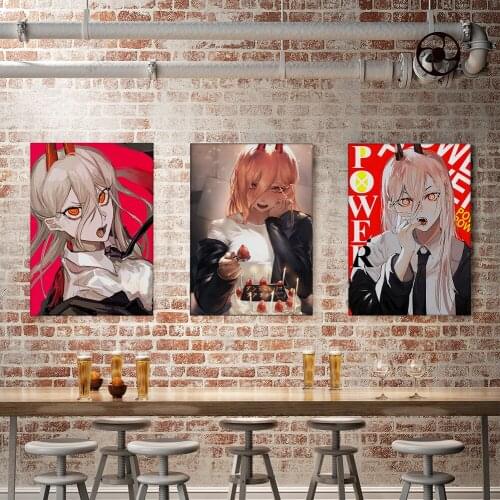 WTQ One Piece Poster Chainsaw Man Japan Anime Posters Cartoon Canvas Painting Wall Decor Wall Art Picture Room Decor Home Decor